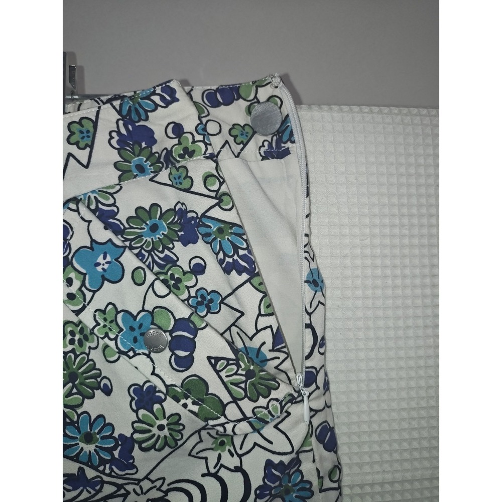 Liz Golf Skort Womens 16 White Blue Green Floral Golf Tennis Skirt Shorts - Picture 4 of 16